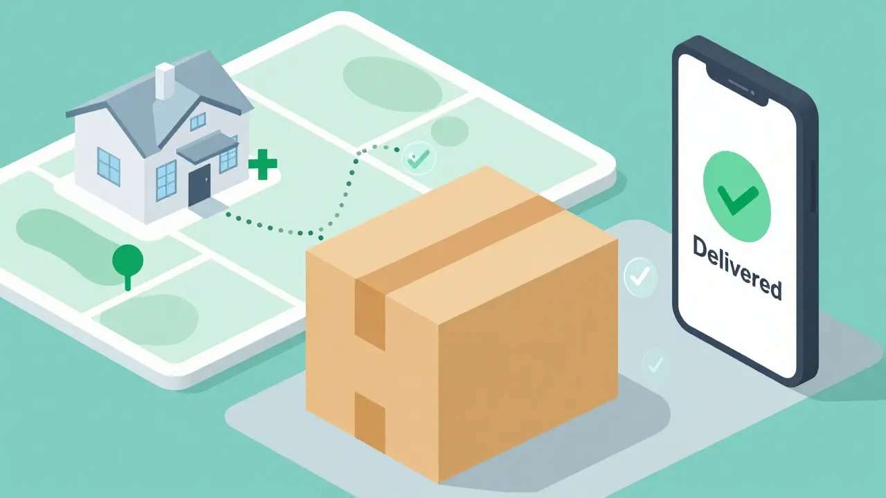 Discrete package delivered securely to doorstep with tracking