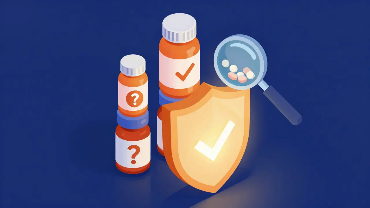 Isometric shield protecting medicine bottles from counterfeit risks